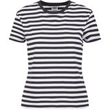 Urban Classics Women's basic striped T-shirt white/black Cene
