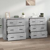  Komoda 2 kom siva boja betona od konstruiranog drva | shoptok.hr
