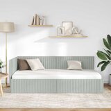  Kutni okvir kreveta Svijetlo siva 100 cm x 200 cm Baršun | shoptok.hr