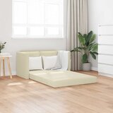  Podni kauč na razvlačenje 2-u-1 krem 112x174x55 cm umjetna koža | Eponuda.com
