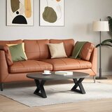  Noge za klub stolić 2 kom Crne 50 x (30-31,3) cm Čelične | shoptok.hr