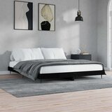  Za krevet crni 200 x 200 cm konstruirano drvo Cijene