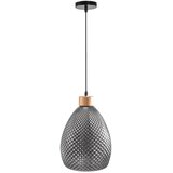 Toolight retro crna staklena stropna svjetiljka APP897-1CP | shoptok.hr
