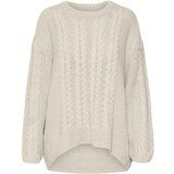Vero_Moda Puloverji VMSVEACABLE LS O-NECK PULLOVER GA BOO 10310869 Bež Cene