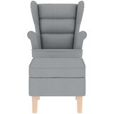  Stolica za ljuljanje s osloncem za noge od tkanine svjetlosiva | shoptok.hr