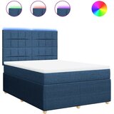  Krevet s oprugama i madracem plavi 160x200 cm od tkanine | shoptok.hr