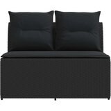  2 Kos Vrtna srednja sofa z dvigalno mizo poli ratan Črna, (5000272354) | Shoptok.si