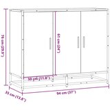  Komoda dimljeni hrast 94x35x76 cm konstruirano drvo | shoptok.hr