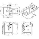 Alveus sudopera ROCK 70, CARBON 780x480/180mm | Eponuda.com