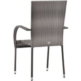 Poli Zunanji stoli 4 kosi sivi poli ratan | Shoptok.si