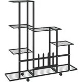  Stalak za cvijeće s kotačima 94 5 x 25 x 92 5 cm crni metalni | shoptok.hr