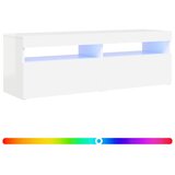TV ormarić s LED svjetlima visoki sjaj bijeli 120x35x40 cm | shoptok.hr