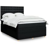 vidaXL Box spring posteljni z vzmetnico črn 140x190 cm blago | Shoptok.si