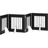  Vrata za pse s postoljem 4 pcs Crni hrast 60 x 60 cm | shoptok.hr