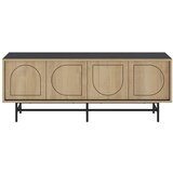 Marckeric Crna/u prirodnoj boji TV komoda u dekoru hrasta 149,5x56,5 cm Giana – | shoptok.hr