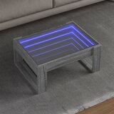 vidaXL Stolić s beskonačnim LED svjetlima boja hrasta 70x53x30 cm | shoptok.hr