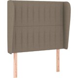 Maison Chic posteljno vzglavje - vzglavna omarica - nočna omarica z ušesi taupe 93x23x118/128 cm blago, (21711653) Cene