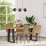 Jedilni stoli 4 kosi rjav žamet, (21832386) | Shoptok.si