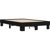  Okvir kreveta crni 120 x 200 cm od konstruiranog drvo i metal | shoptok.hr