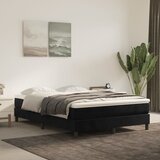 vidaXL Box spring postelja z vzmetnico črna 140x200 cm žamet Cene