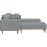 SOFA s jastukom 3 pcs Svijetlo siva tkanina | shoptok.hr