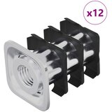  Navojni umetak za cijev 12 pcs Crna i srebrna Cinkani čelik | shoptok.hr