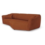 Cosmopolitan Design Opečnato oranžna kotna sedežna garnitura iz tkanine bouclé Tokyo – | Shoptok.si