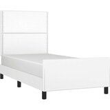  Posteljni okvir z vzglavjem bel 90x190 cm umetno usnje, (20904558) | Shoptok.si