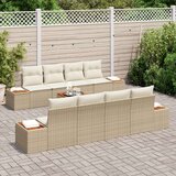  9-dijelni vrtni sofa set s jastučićima bež poli ratan akacija | shoptok.hr