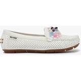 Resti Women's openwork white moccasins with decorative crystals Cizzas | Shoptok.si