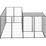  Kavez za pse crni 4,84 m² čelični | shoptok.hr