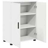 vidaXL Kopalniška omarica z vrati Bela 60 x 35 x 80 cm Konstruiran les | Shoptok.si