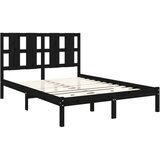  Posteljni okvir črn iz trdne borovine 140x190 cm, (20643129) | Shoptok.si