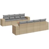 9-dijelni set vrtnih sofa s jastucima bež od poliratana | shoptok.hr