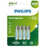 Philips R03B4RTU10/10 - 4 kom Punjive AAA baterije NiMH/1,2V/1000 mAh | Eponuda.com