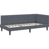  Kutni okvir kreveta Tamno siva 100 cm x 200 cm Baršun | shoptok.hr