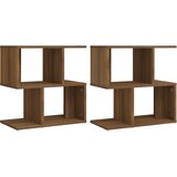 Furnova Nočna omarica 2 kosa rjavi hrast 50x30x51,5 cm konstruiran les, (21926557) | Shoptok.si