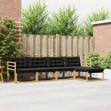  Set vanjskih sofa s jastukom 5 pcs Bijela i crna | shoptok.hr