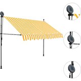 Tenda na ručno uvlačenje LED 300 cm bijelo-narančasta | shoptok.hr