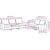  2-dijelni set sofa s jastucima svjetložuti od tkanine | shoptok.hr