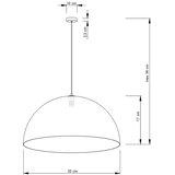 Visilica na sajli SFERA 1xE27/60W/230V Ø 35 cm bela/bakrena | Eponuda.com