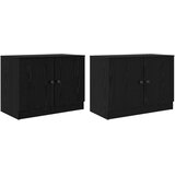 Ormarić za krevet s pohranom 2 pcs Crni Hrast 66 x 35 x 48 cm | Eponuda.ba