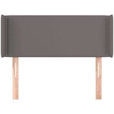  Uzglavlje s ušima sivo 103x16x78/88 cm od umjetne kože | shoptok.hr