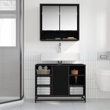  Set namještaja za kupaonicu 2 kom. Crni hrast Konstruirano drvo Crna 80 x 33 x 60 cm | Shoptok.si