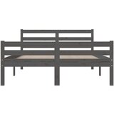  Posteljni okvir siv iz trdnega lesa 120x200 cm, (20645241) | Shoptok.si
