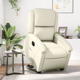 Maison Chic Električni naslanjač - Relax naslanjač s funkcijo vstajanja krem umetno usnje, (22061928) | Shoptok.si