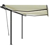  Tenda na ručno uvlačenje s LED svjetlima 3 5 x 2 5 m krem | shoptok.hr