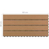  Pločice za decking 6 pcs Smeđa 60 x 30 cm Drvoplastična smjesa | shoptok.hr