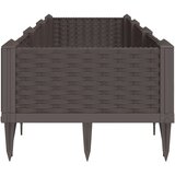  Vrtna sadilica s klinovima smeđa 125 x 40 x 28 5 cm PP | shoptok.hr