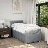  Okvir kreveta s oprugama i madrac svjetlosivi 90x200cm tkanina | shoptok.hr